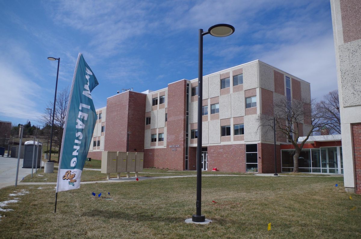 Mickelsen Hall under renovations. Photo by Makenzie Maine.